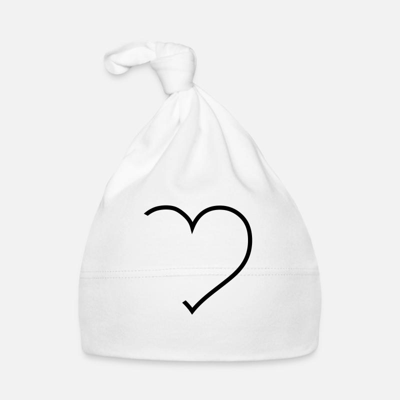 Ein modernes Herz Baby Bio-Mütze