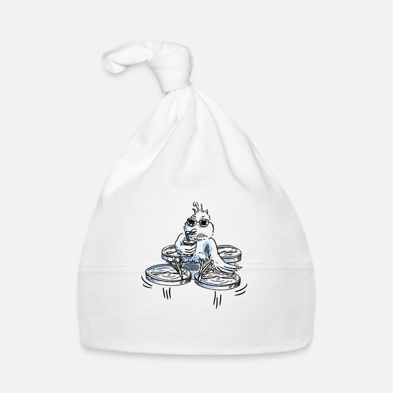 Bird on drone Organic Baby Cap