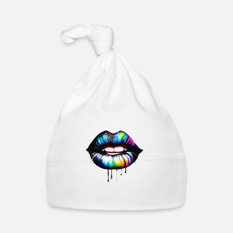 lips colorful Baby Bio-Mütze