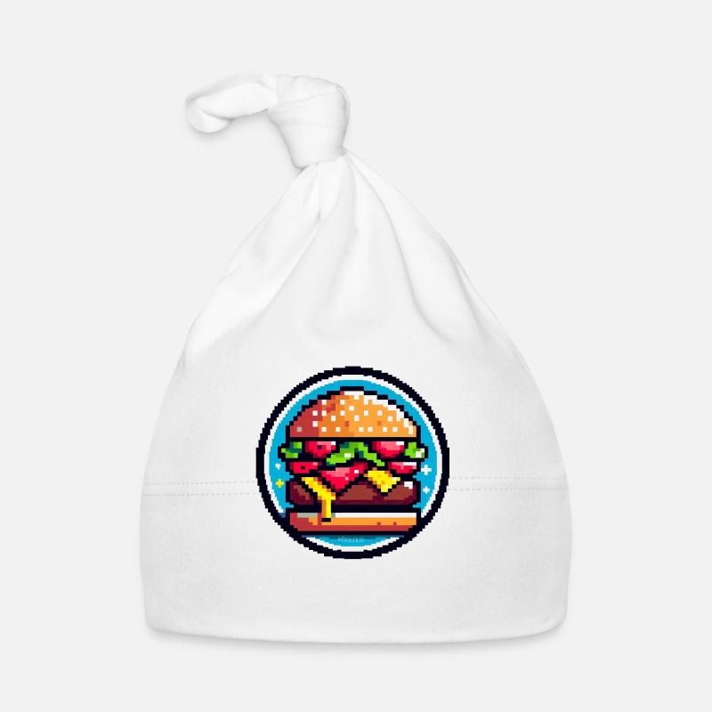 Burger rétro Pixel Bonnet bio Bébé