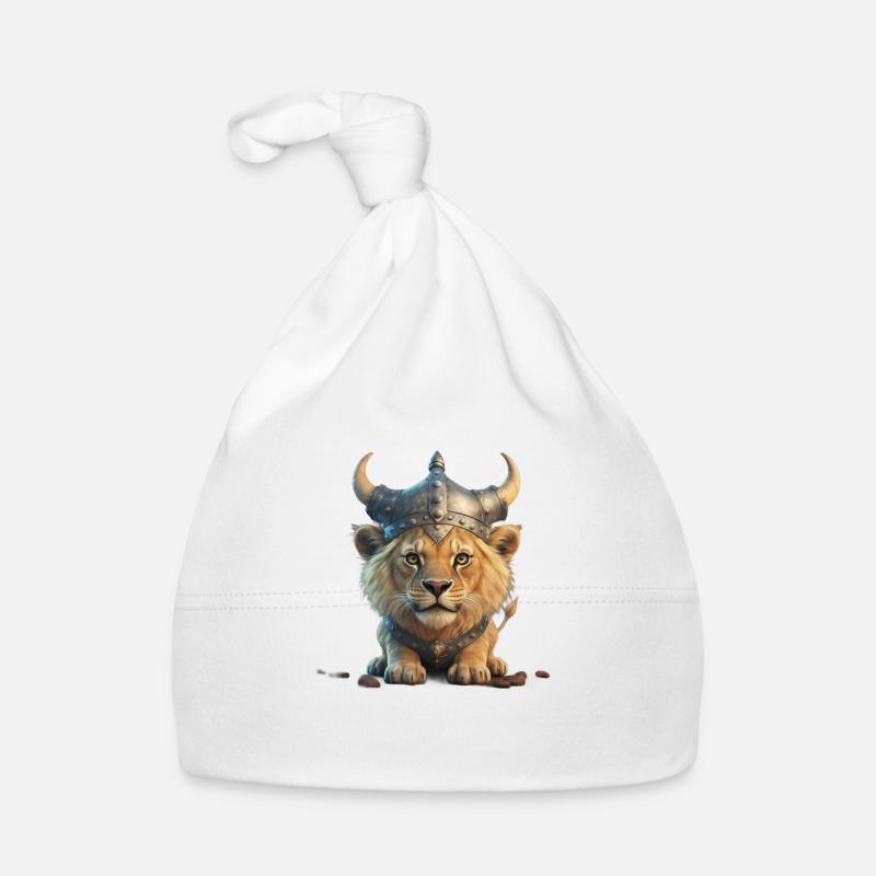 Amoureux du Lion - Bonnet bio Bébé - blanc