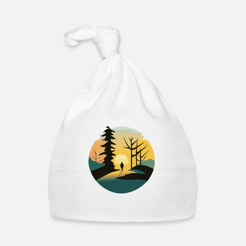 Lever de soleil dans la forêt Bonnet bio Bébé