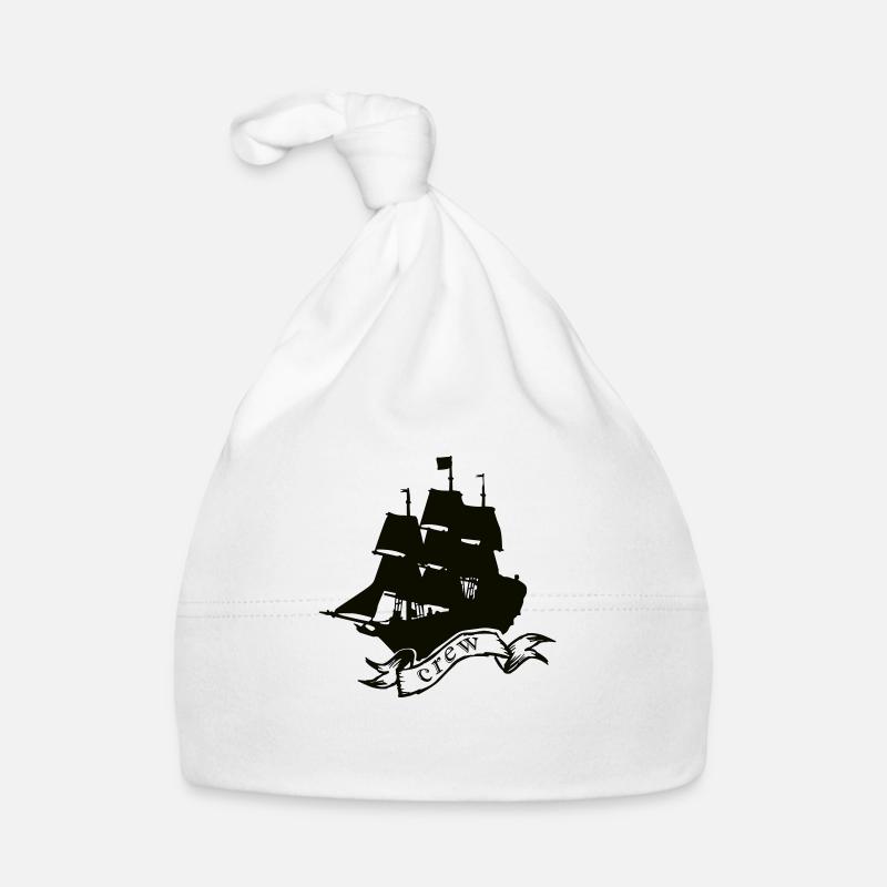 Équipage d’un bateau pirate - Bonnet bio Bébé - blanc