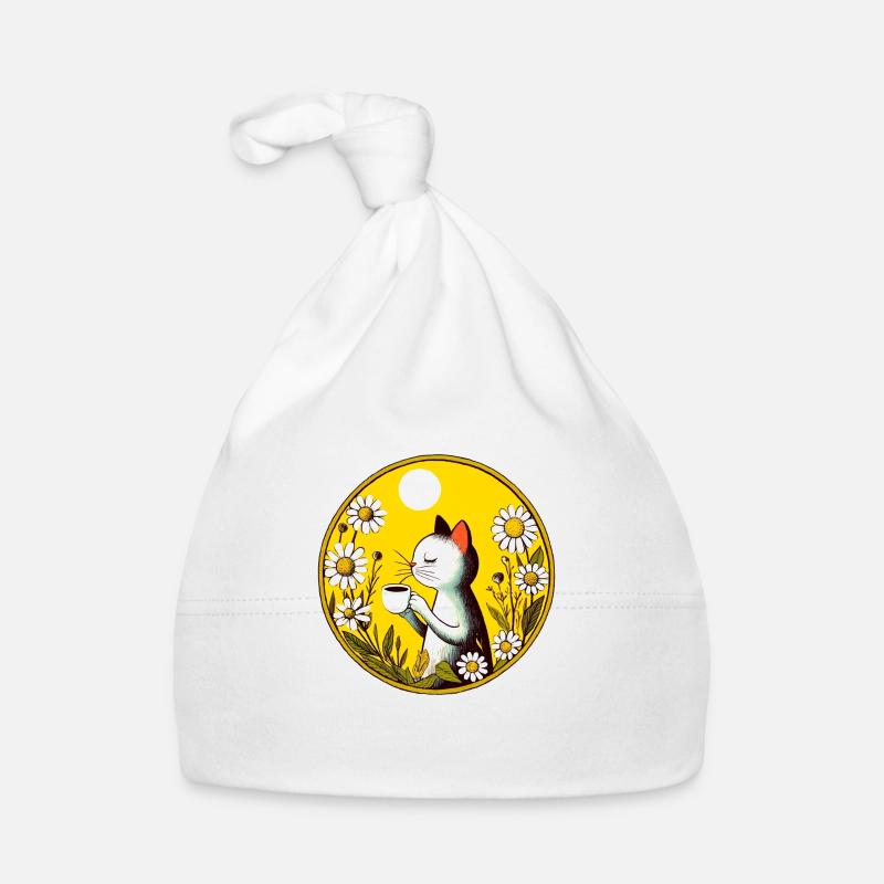 Vintage Retro Cafe Katze Baby Bio-Mütze