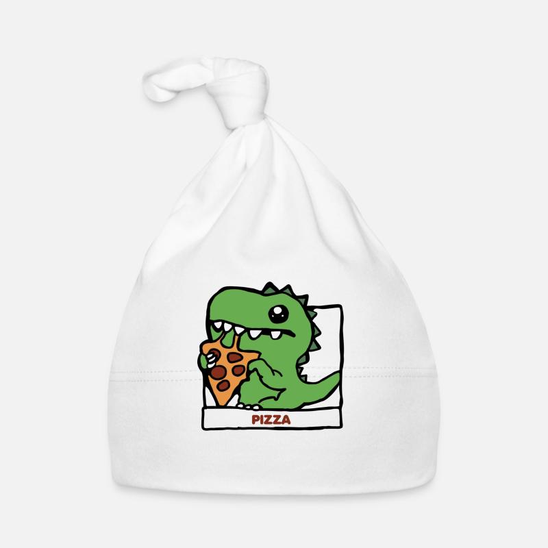 Idée cadeau Pizza Dinosaur Dino Bonnet bio Bébé
