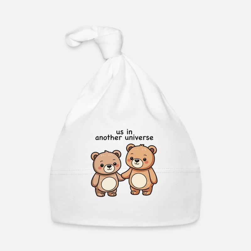 Nous dans un autre univers édition Bears - Bonnet bio Bébé - blanc