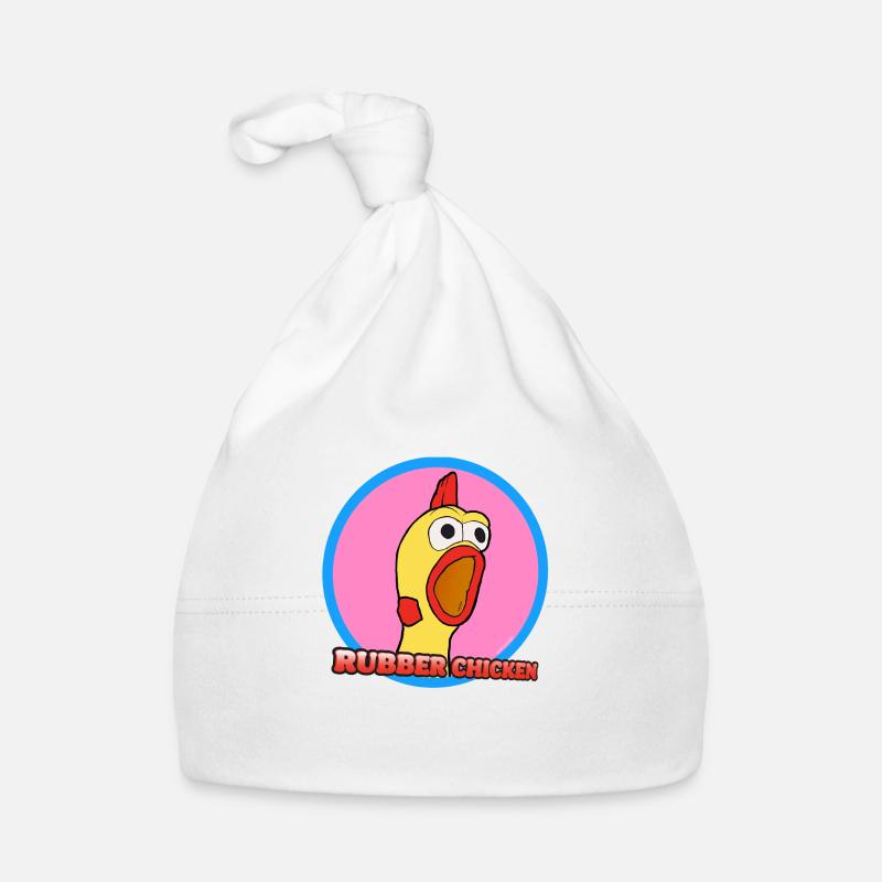Poulet en caoutchouc hurlant Bonnet bio Bébé
