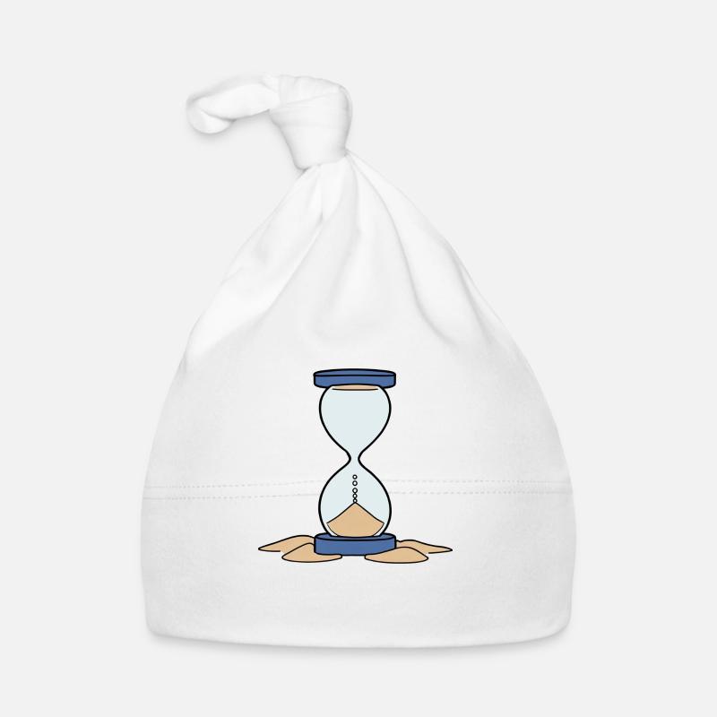 Hourglass Empty Time End Patience Organic Baby Cap