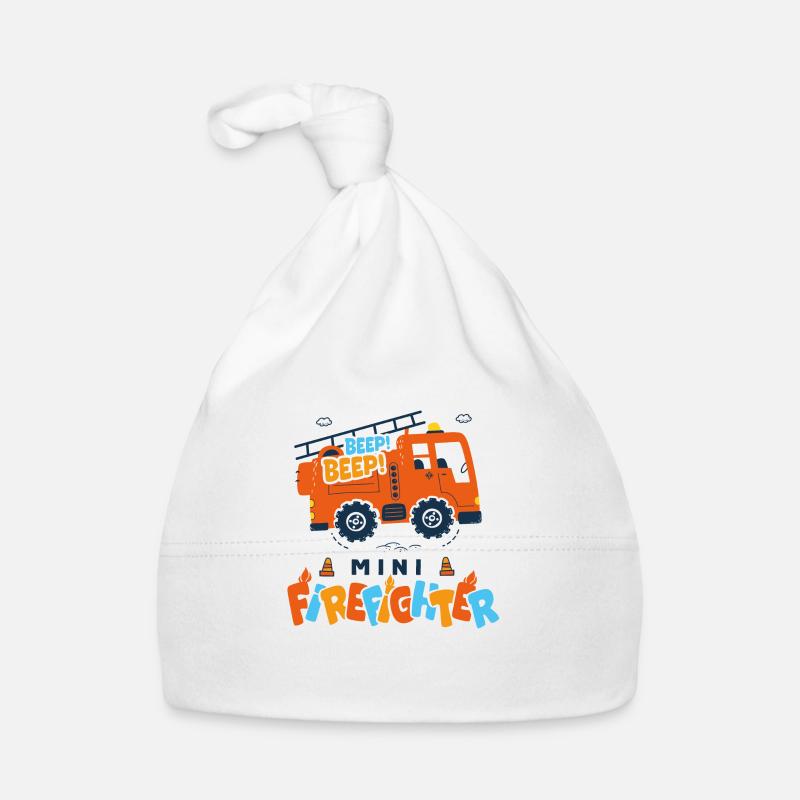 firefighter baby camion pompier Bonnet bio Bébé