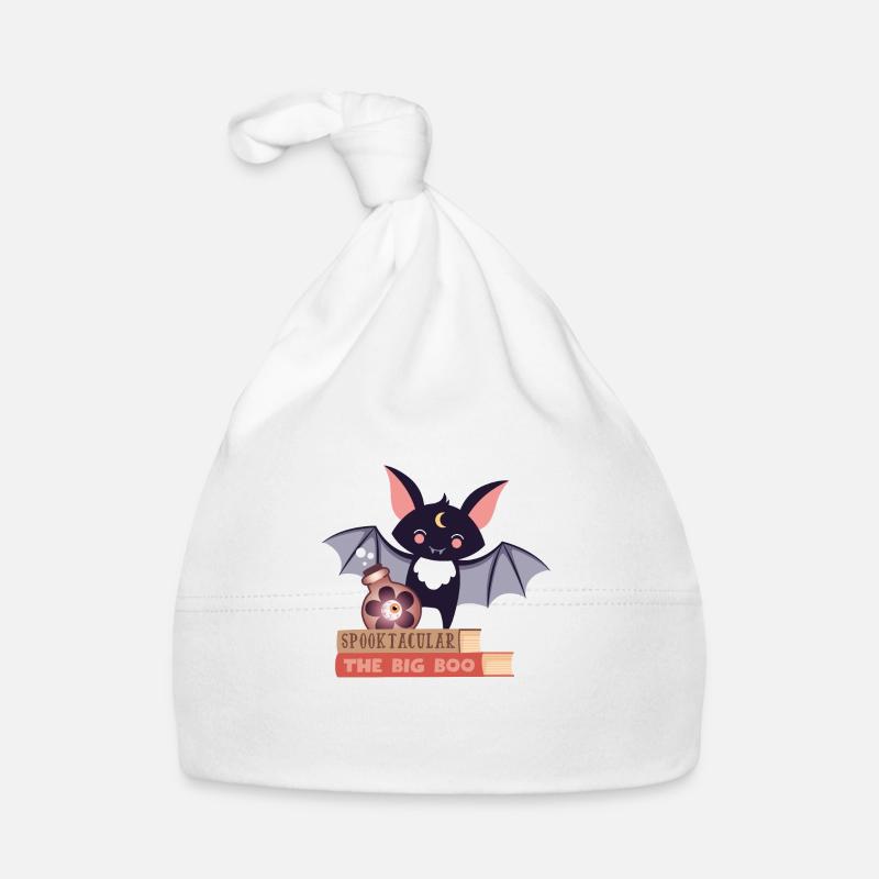 Bat on stack of books Organic Baby Cap