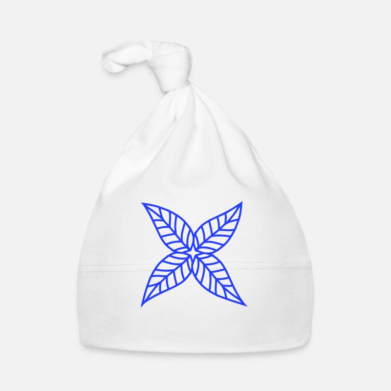 Kleines Stern Blatt Blau Hübsch Herbst Blättchen Baby Bio-Mütze