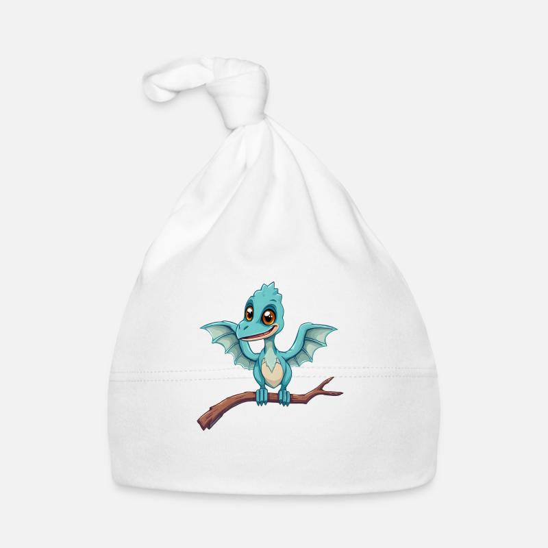 Mystical Blue dinosaur Takes Flight Organic Baby Cap