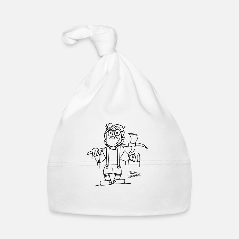 Puppet as Barbarian (white) Organic Baby Cap