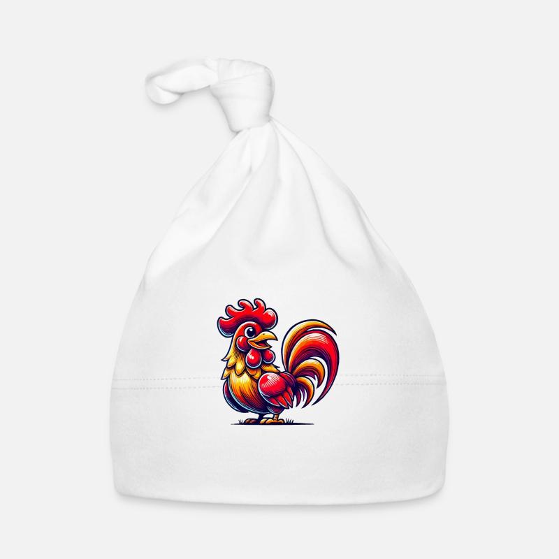 Coq Bande Dessinée Bonnet bio Bébé