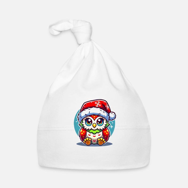 Owl Christmas Organic Baby Cap