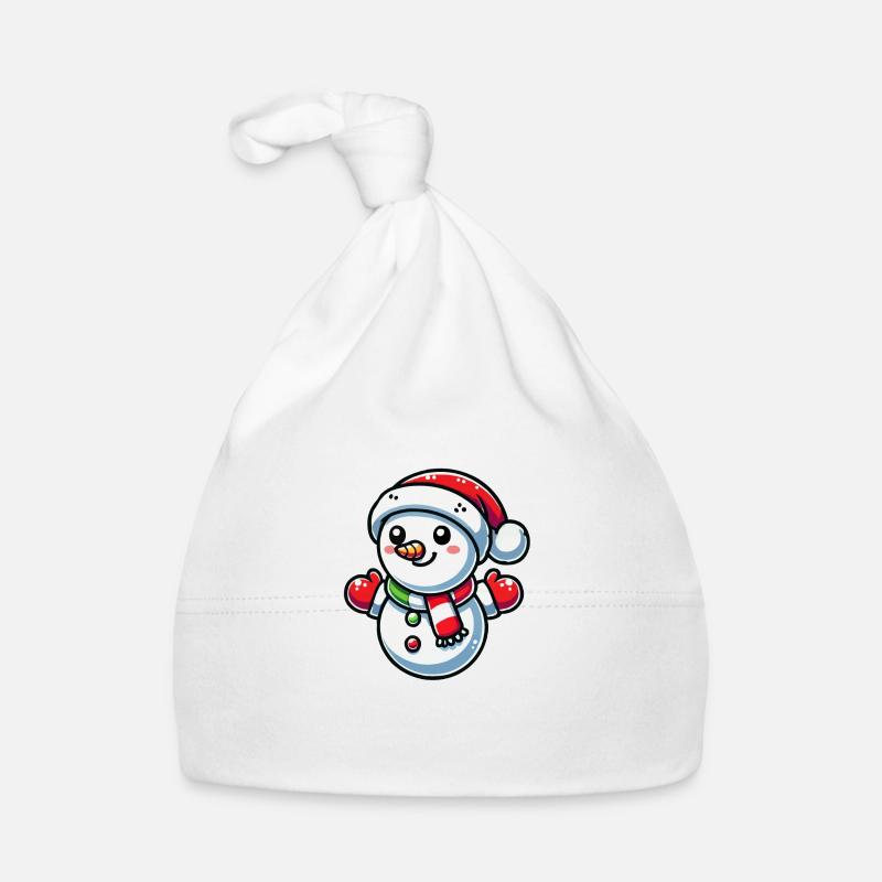 Schneemann Baby Bio-Mütze