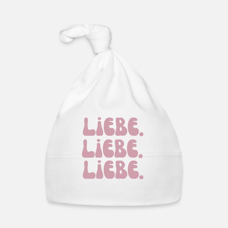 Amour. - Bonnet bio Bébé - blanc