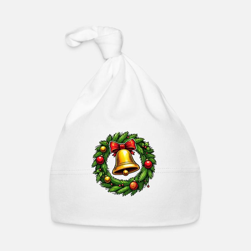 Wreath Bell Organic Baby Cap