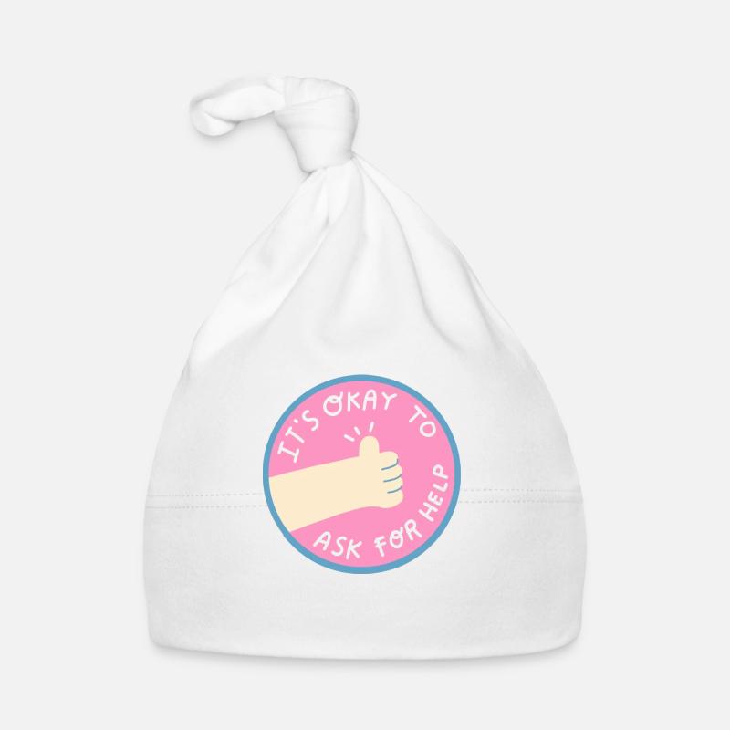 L’aide est ok - Bonnet bio Bébé - blanc