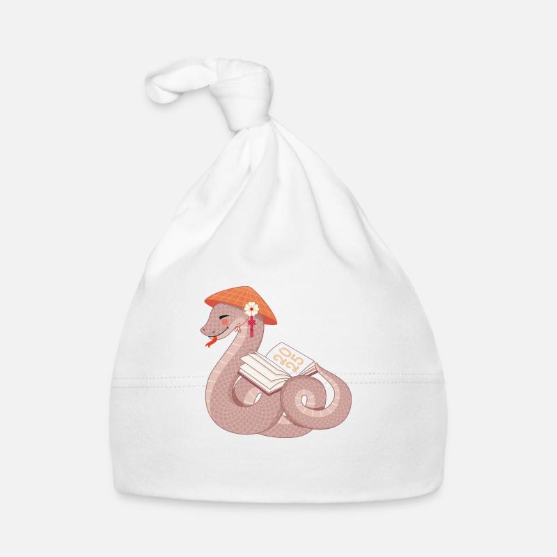 Année du Serpent 2025 Bonnet bio Bébé
