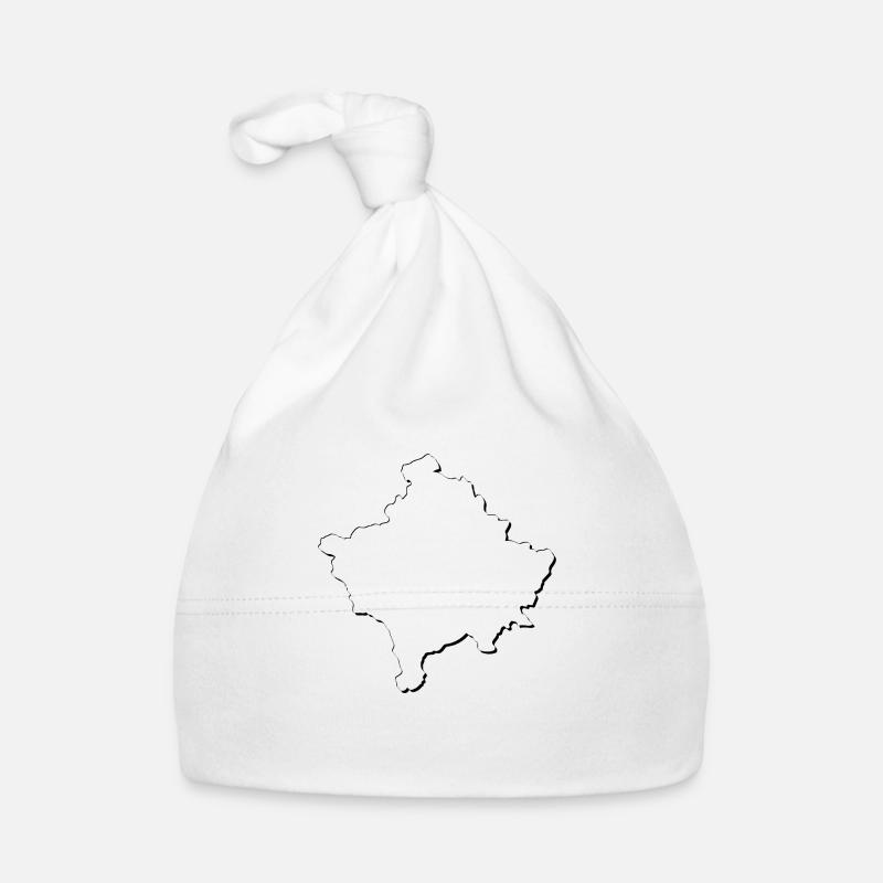 Kosovo map as outline Organic Baby Cap