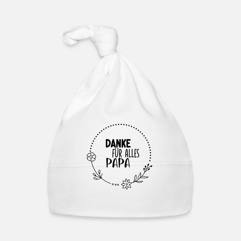 Papa Papi Vater Tochter Sohn Vatertag Männer Shirt Baby Bio-Mütze