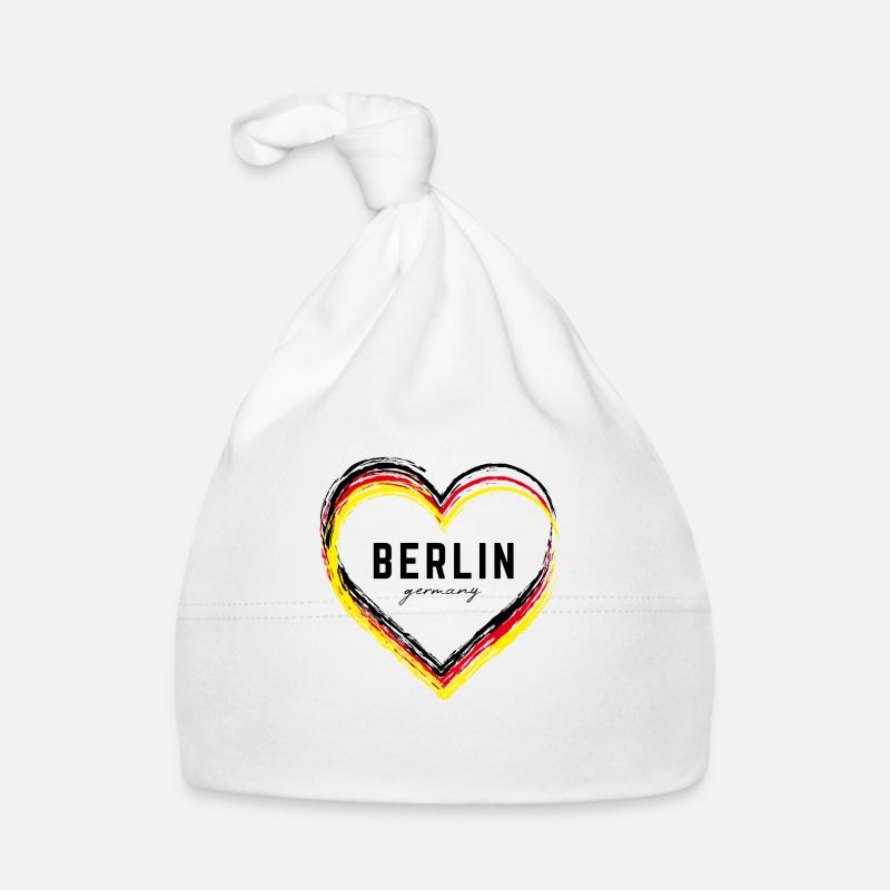 Berlin Germany Fan Flag Design T Shirt Organic Baby Cap