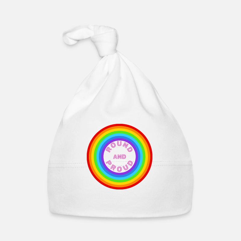 Round and proud! LGBTQ+, CSD, Regenbogen Baby Bio-Mütze