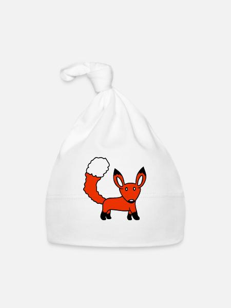 Fox Red Fox Wild Animal Clever Forest Inhabitants - Organic Baby Cap - white - Front