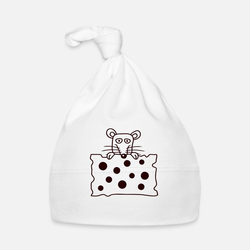 Souris Rat Derrière De Grands Trous Fromage Semble Drôle Bonnet bio Bébé