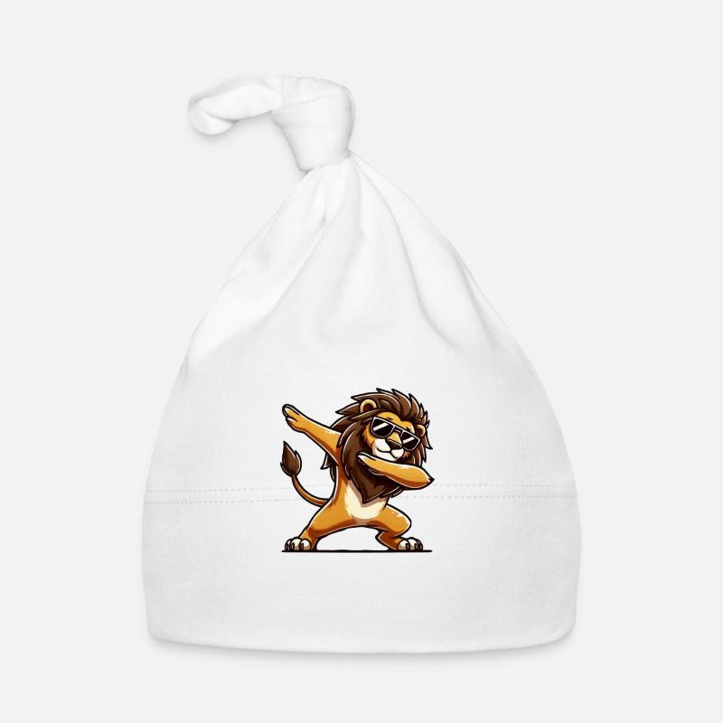 Lion Bande dessinée Dabbing Bonnet bio Bébé