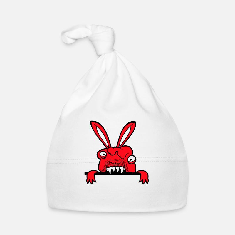 Hase Monster Böse Gefährlich Cool Halloween Horror Baby Bio-Mütze