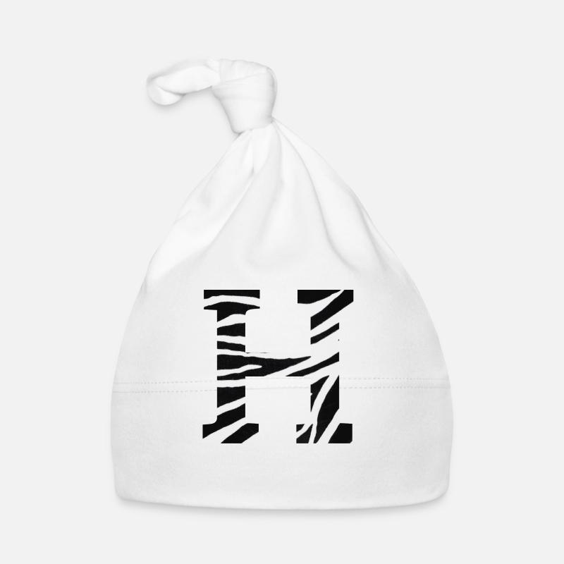 Buchstabe h Zebra Baby Bio-Mütze