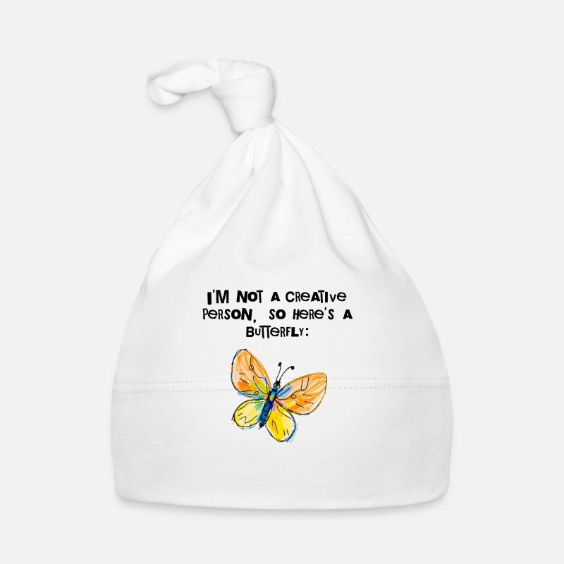 Je ne suis pas créatif – ici, un papillon Bonnet bio Bébé