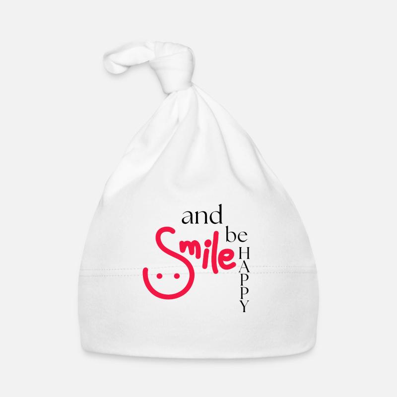 Souriez et soyez heureux Bonnet bio Bébé