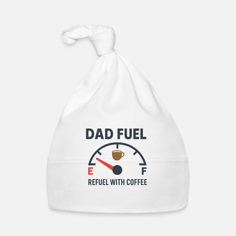 Dad Fuel – Faites le plein de café - Bonnet bio Bébé - blanc