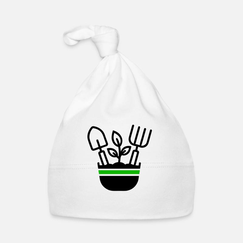 Jardinier Jardinier Icône - Bonnet bio Bébé - blanc