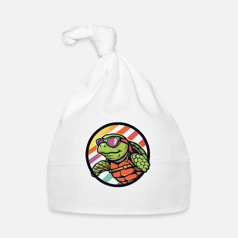 Schildkröte Comic Cool Baby Bio-Mütze