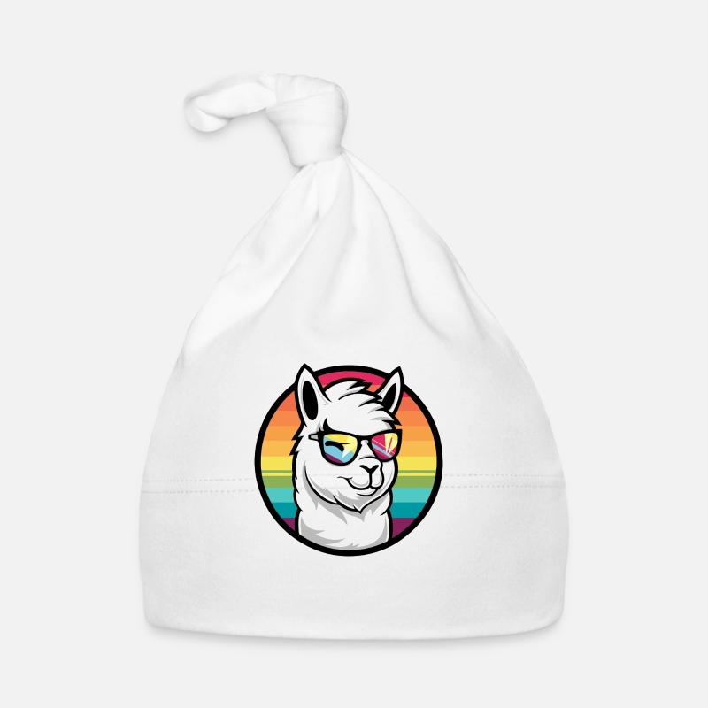 Alpaka Llama Cool Comic Baby Bio-Mütze