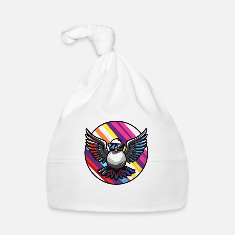 Taube Vogel Cool Comic Baby Bio-Mütze
