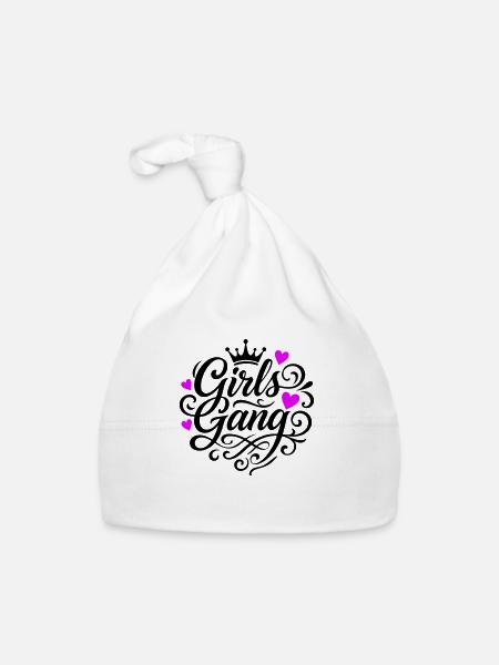 Girl Gang - Organic Baby Cap - white - Front