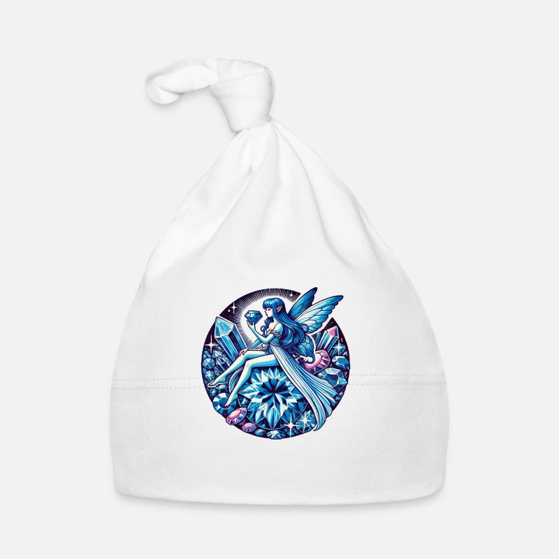 Blauer Saphir Fee Fantasy Kunst Baby Bio-Mütze