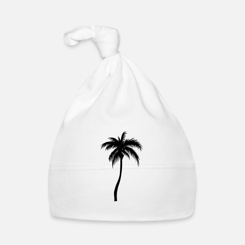 Palm tree palm - Organic Baby Cap - white