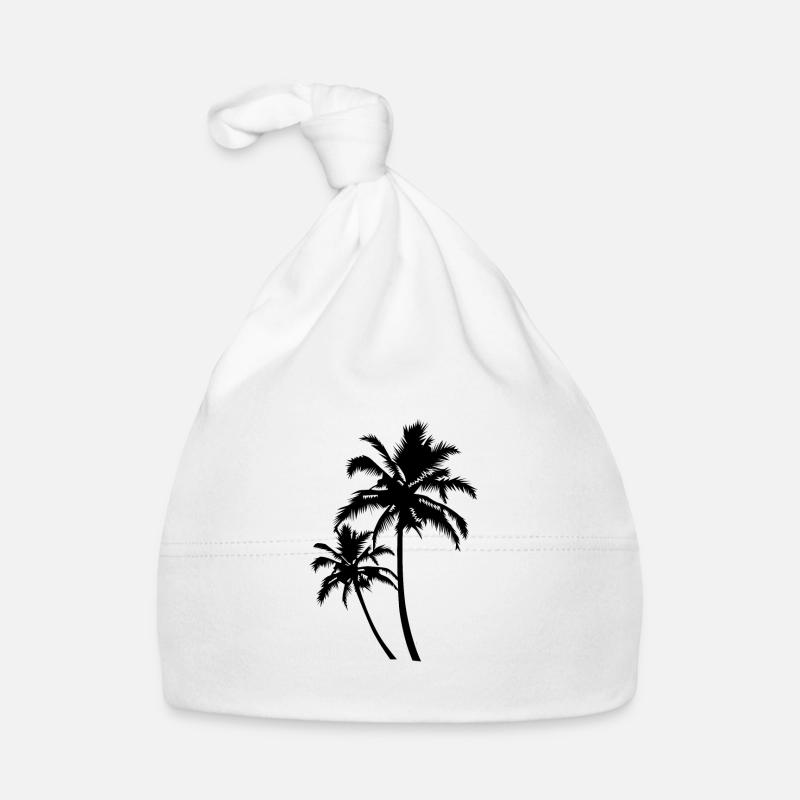 Palmen Silhouette Baby Bio-Mütze