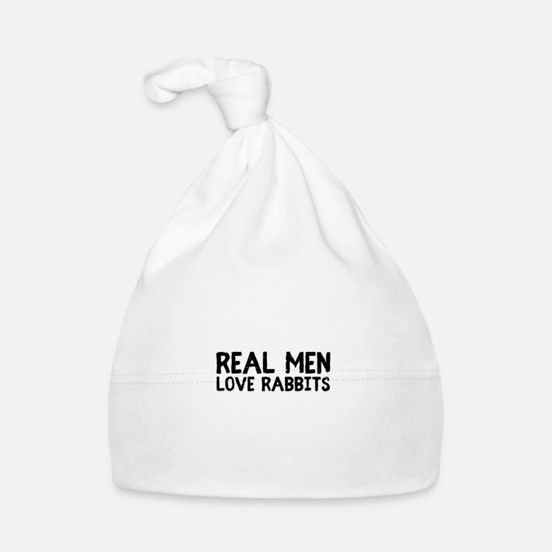 Real men love rabbits bunnies Organic Baby Cap