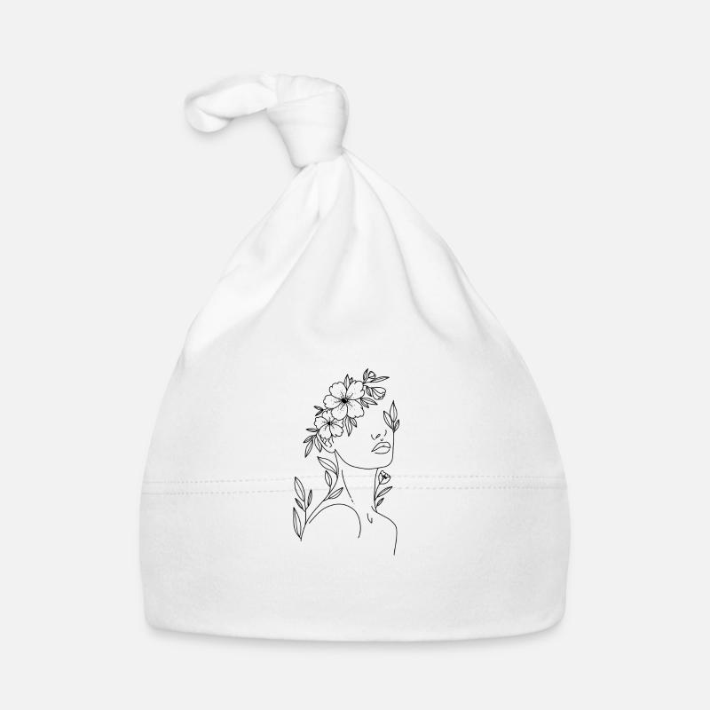 Frau, Blumenfrau, Blumenmädchen dunkel Baby Bio-Mütze