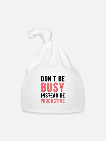 Motivation Quote Motivation Saying - Organic Baby Cap - white - Front
