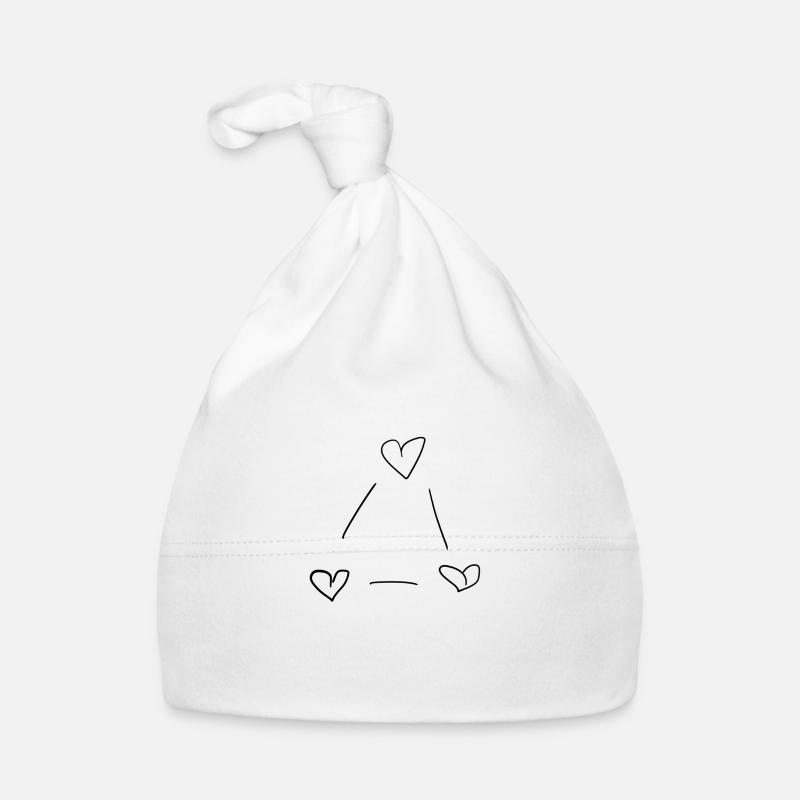 triangle cœur Bonnet bio Bébé