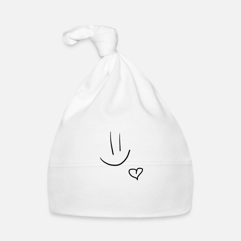 Smiley Cœur Bonnet bio Bébé