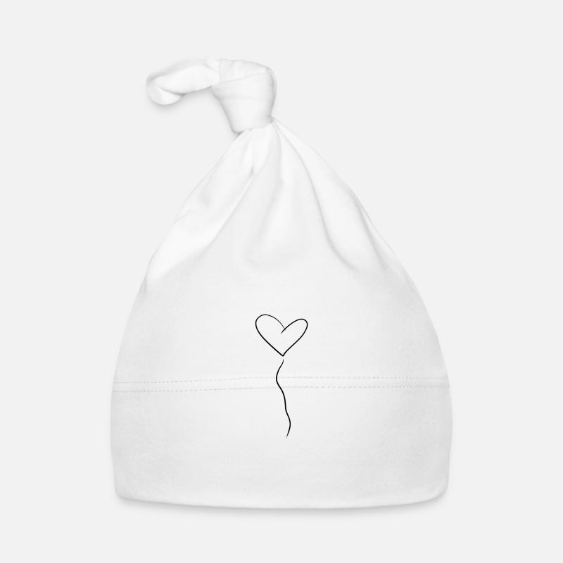 Heart Lines Organic Baby Cap